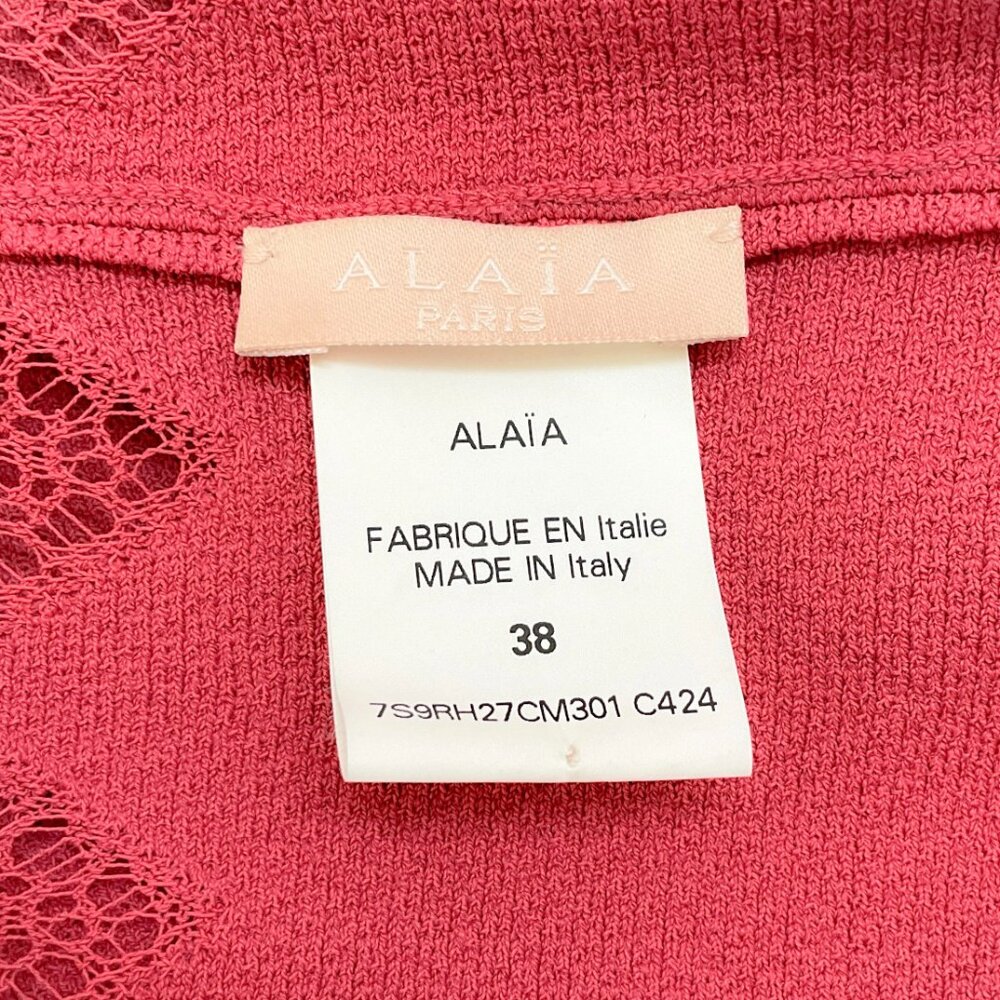 Alaia Pink Knit Sleeveless Dress - Picture 4 of 4